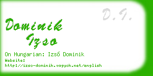 dominik izso business card